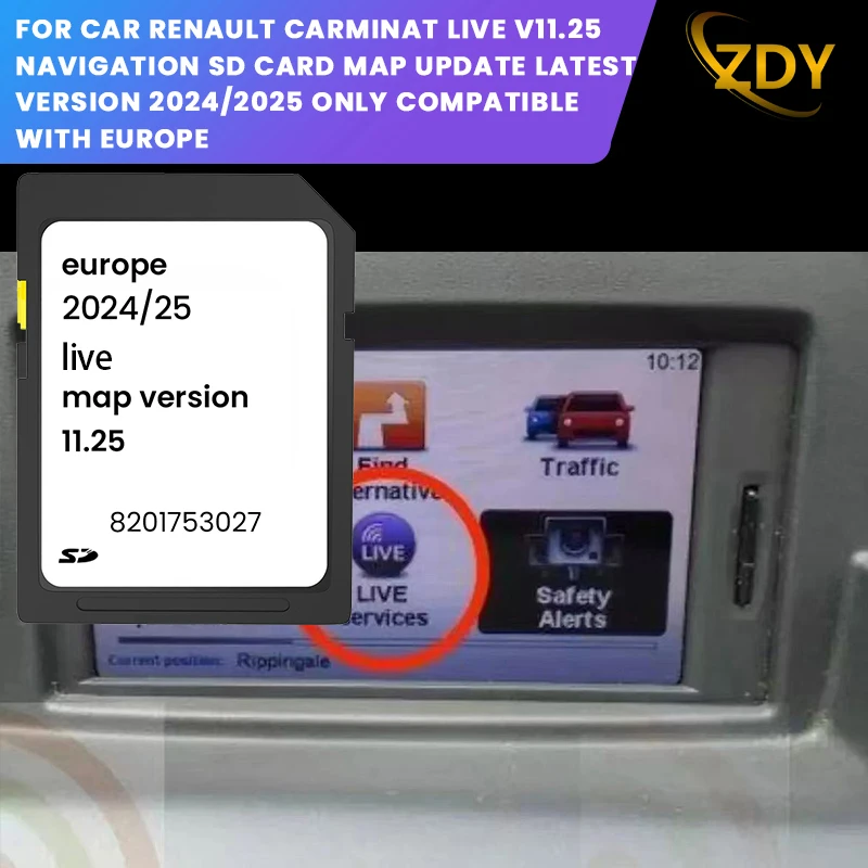 UPDATED VERSION 2024 v11.25 FOR RENAULT CARMINAT LIVE NAVIGATION SD Card Megane, Clio,Laguna... Satellite navigation charts