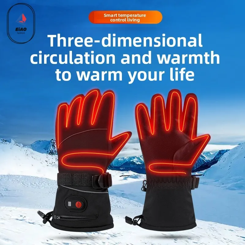 

Heated Gloves with Display Screen Rechargeable Thermal for Men Women Winter Warm Electric Skiing Cycling Outdoor Sports Couple