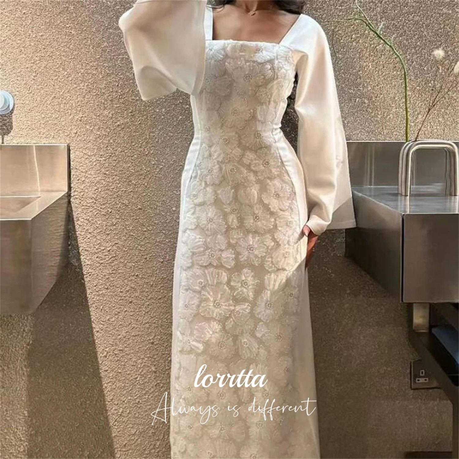 

Lorrtta Customized Prom Dresses Luxury Evening Dress Special Occasion Dress Elegant Party Dresses Flower Fabric فساتين سهرة