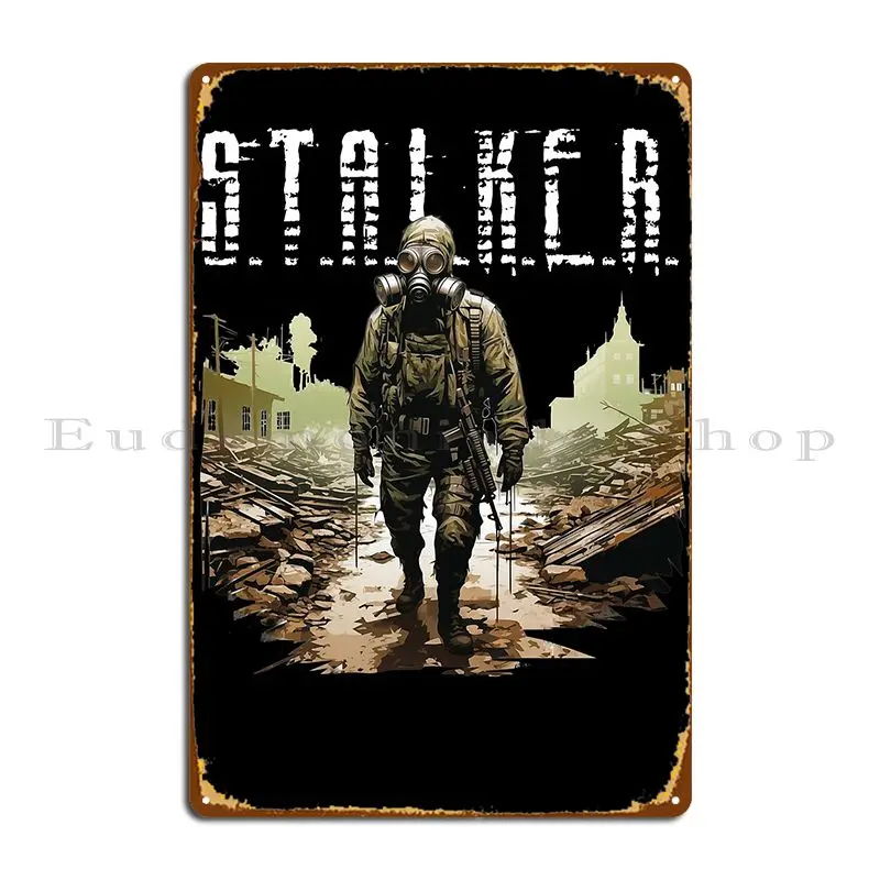 Stalker Game Art Stalker 2 Fps Video Game Samanthi007 Metal Sign Cinema Wall Mural Wall Plaque Classic Iron Tin Sign Poster