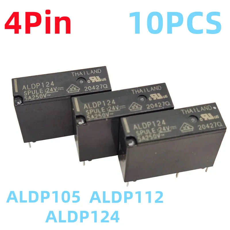 Relés Novos 4pin 5v 12v 24v 5a 250v Aldp105 Aldp112 Aldp124
