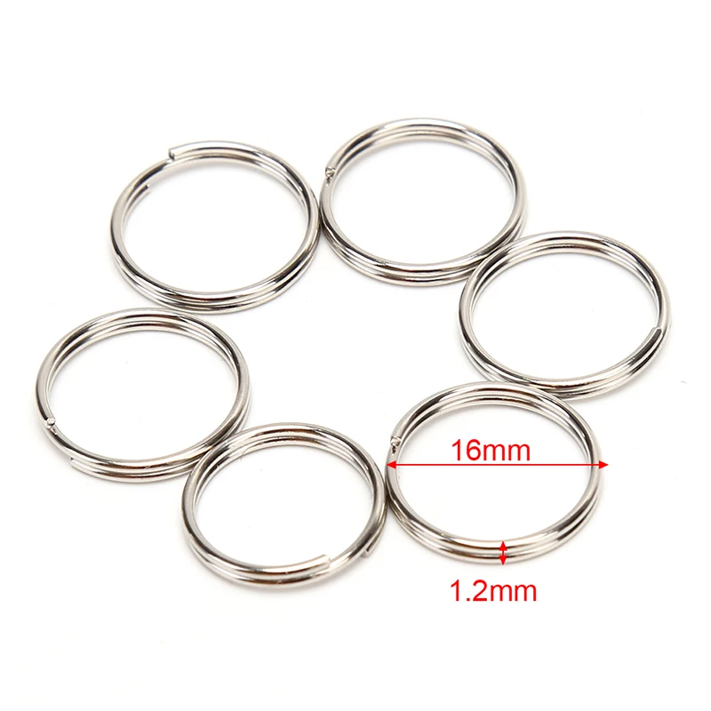 100pcs Metal Key Holder Split Rings for DIY Keychains