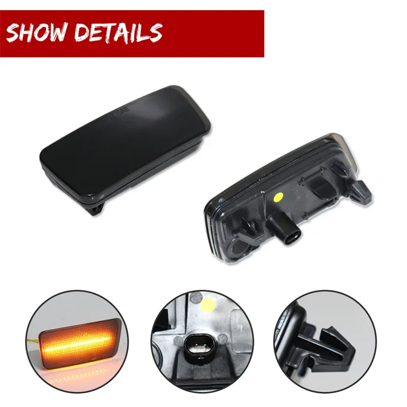 Car LED Front / Rear Bumper Side Marker Turn Signal Lights Parking Lights For Ford Bronco Sport 2021 2022 2023 Fender Flare Lamp