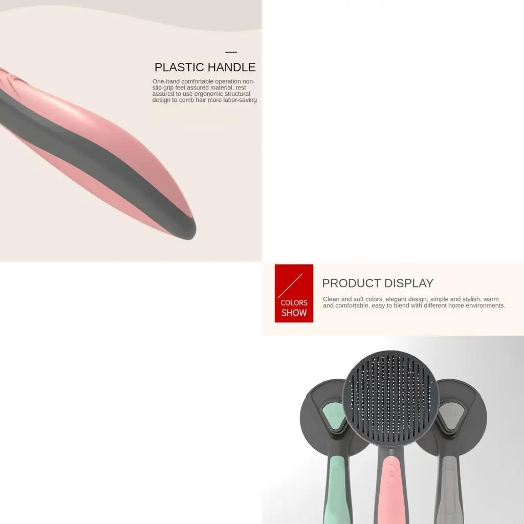 

X4YE Comfortable for Cat Brush Soft Pet Brush for Shedding Removes Loose Undercoat Slicker Brush for Pet Massage-Self Cleanin