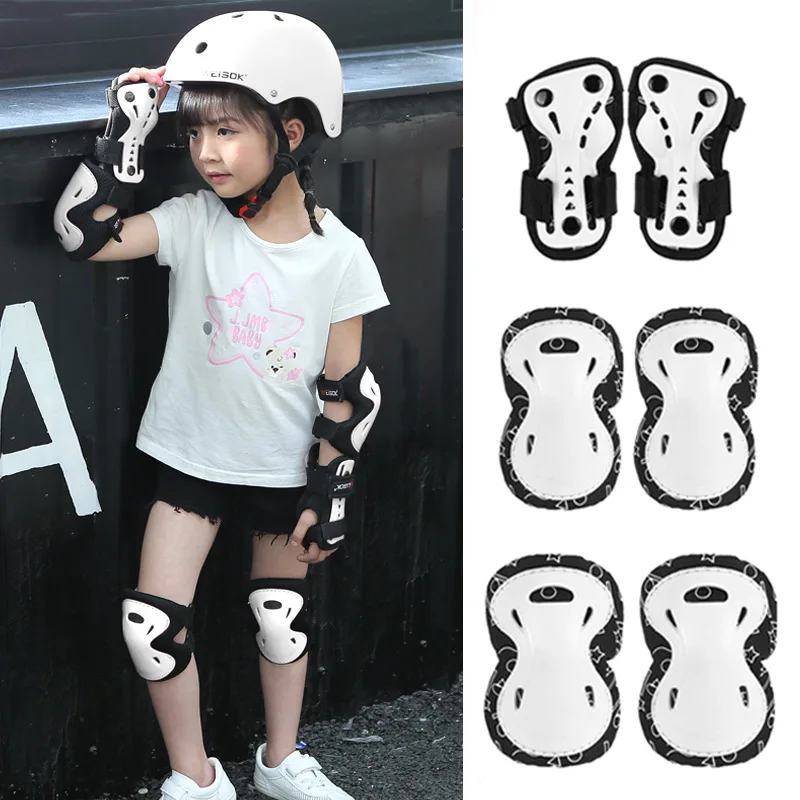 Six Piece Set of Children's Sports Safety Gear Suitable for Children Aged 2 To 12 Roller Skating Balance Bike Skateboard Gear