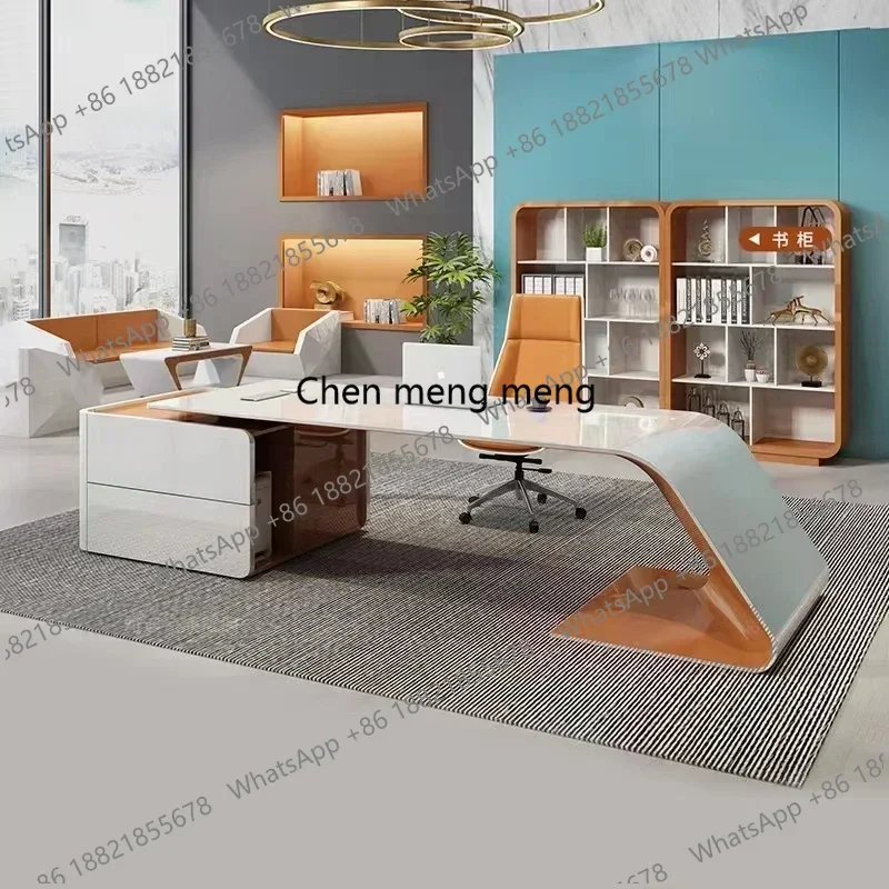 

Practical Luxury Console Office Desks Study Conference Desktops Storage Executive Gaming Table Modern Shelf Bureau