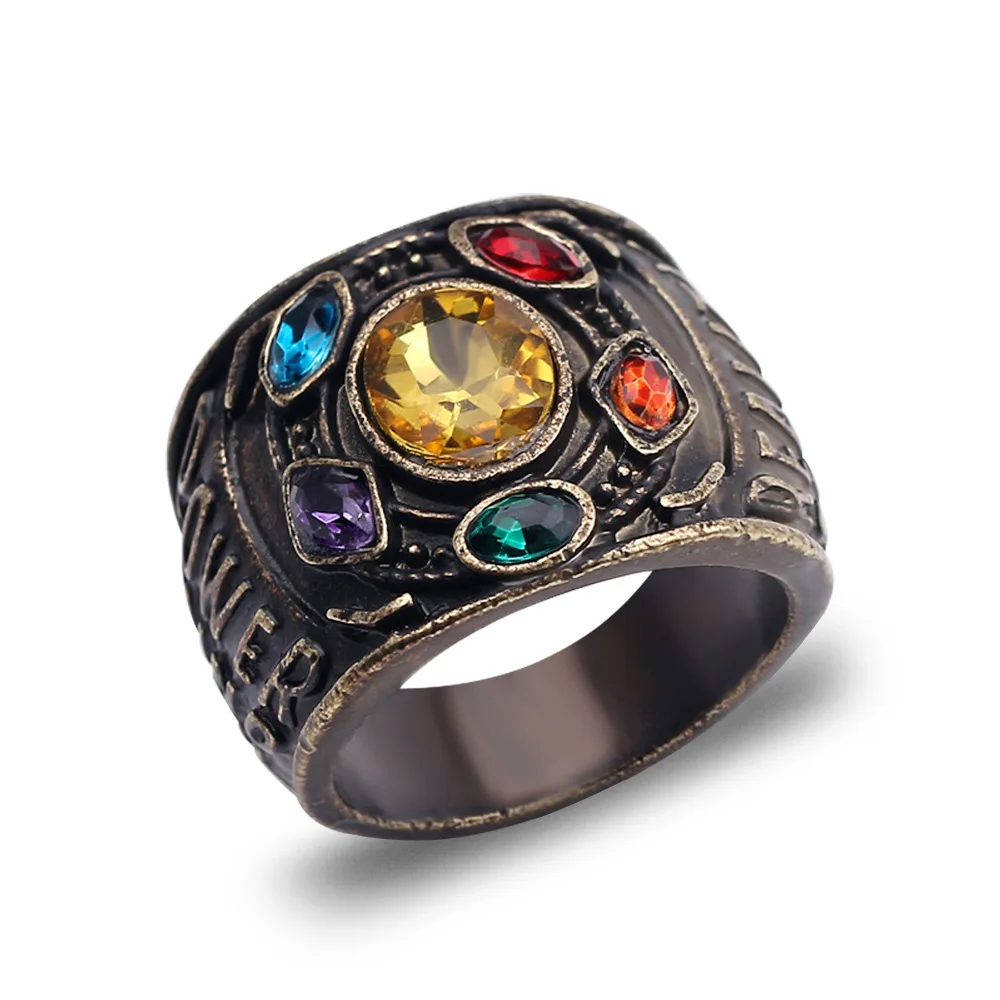 Disney Marvel Infinity Gloves Iron Man Captain America Shield Power Ring Cosplay Jewelry Wedding Rings for Men Luxury Jewelry