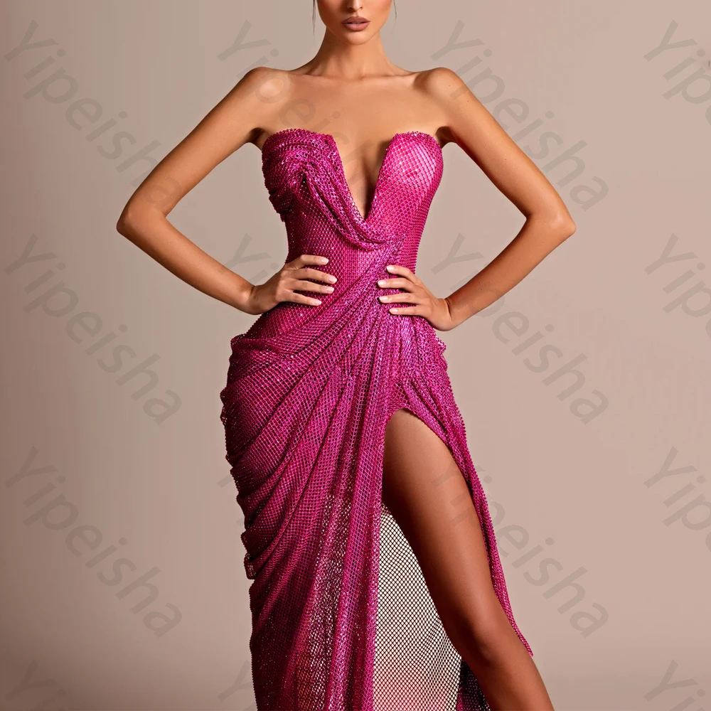 

Elegant Off-shoulder Sleeveless Evening Dresses Sexy Backless Celebrity Party Dress Exquisite High Quality Prom Gown Customized