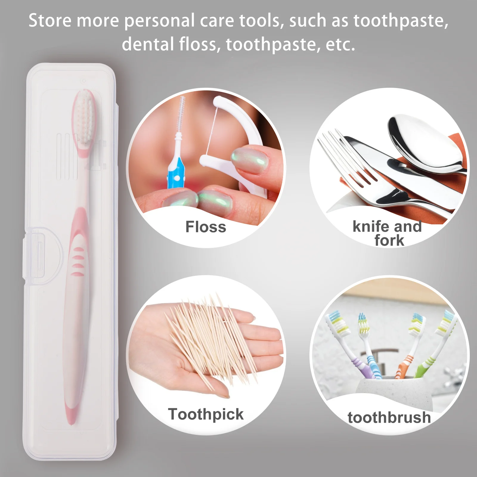 กล่องใส่แปรงสีฟันแบบพกพา 3 ชิ้น พร้อมกล่องเก็บชุดแปรงสีฟันแบบมีตัวล็อค สำหรับการเดินทางเพื่อธุรกิจหรือกิจกรรมกลางแจ้ง พร้อมที่ใส่ยาสีฟันที่ถูกสุขอนามัย