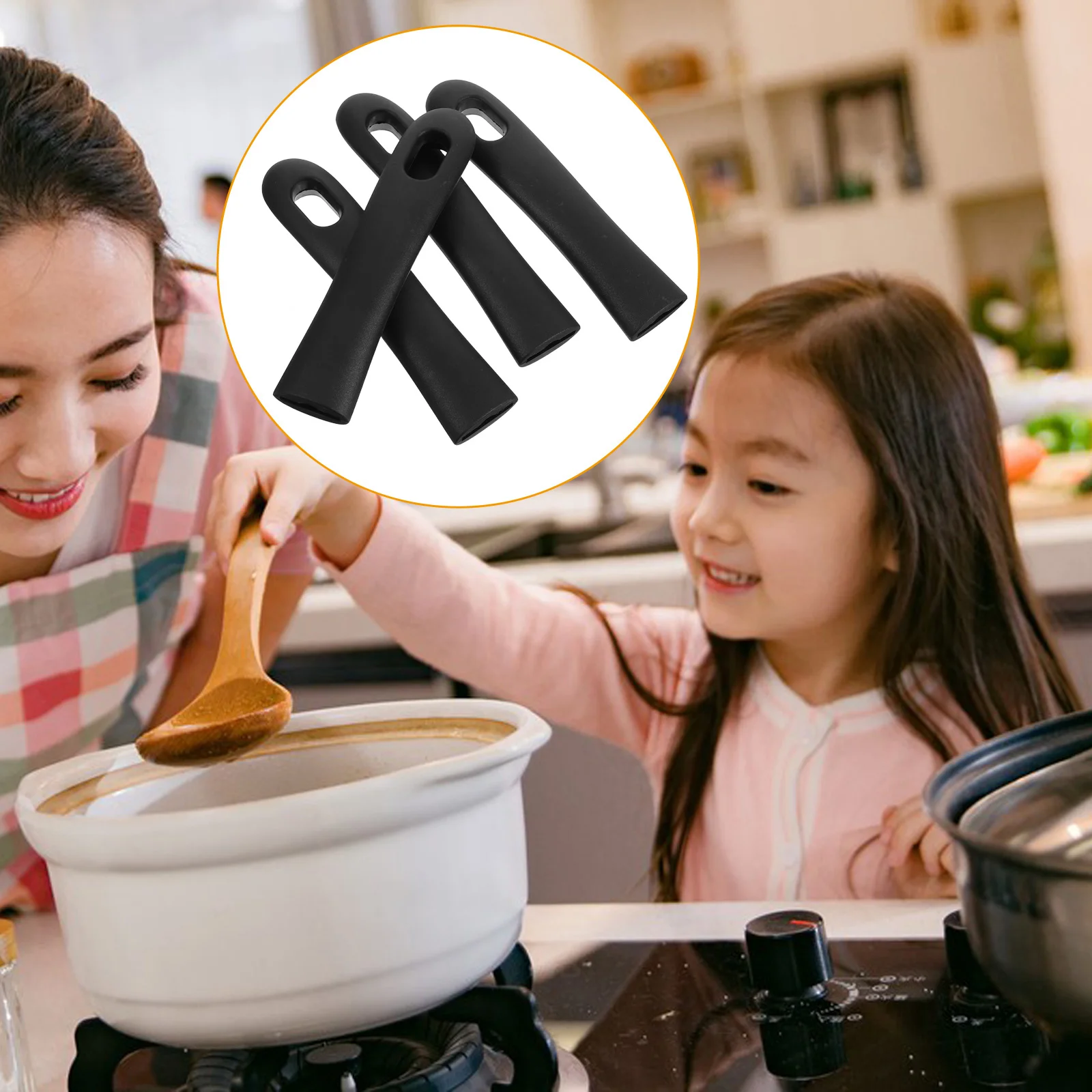 

4 шт., универсальные бакелитовые ручки для кастрюли с защитой от ожогов, сменные эргономичные ручки, ручка сковороды, детали для скороварки