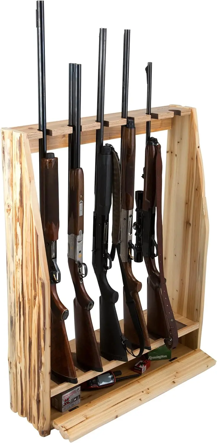 

Unisex Adult Rustic Pine Standing Indoor 6 Rifle Shotgun Storage Ra, Rustic Pine, 34 L X 9.5 W 42 H Us
