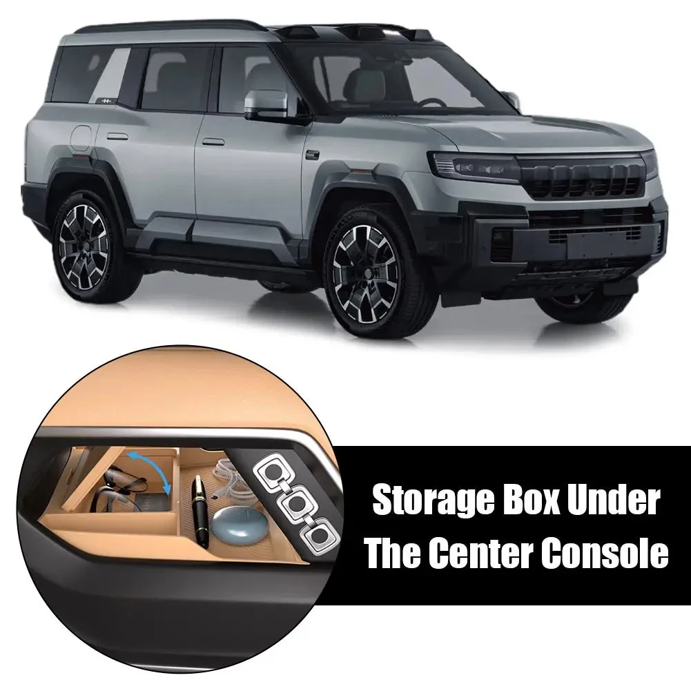 For BYD Formula Leopard 8 2024 Double Layer Storage Box Storage Accessories Console Center Box Tray Center Car Under Storage 3
