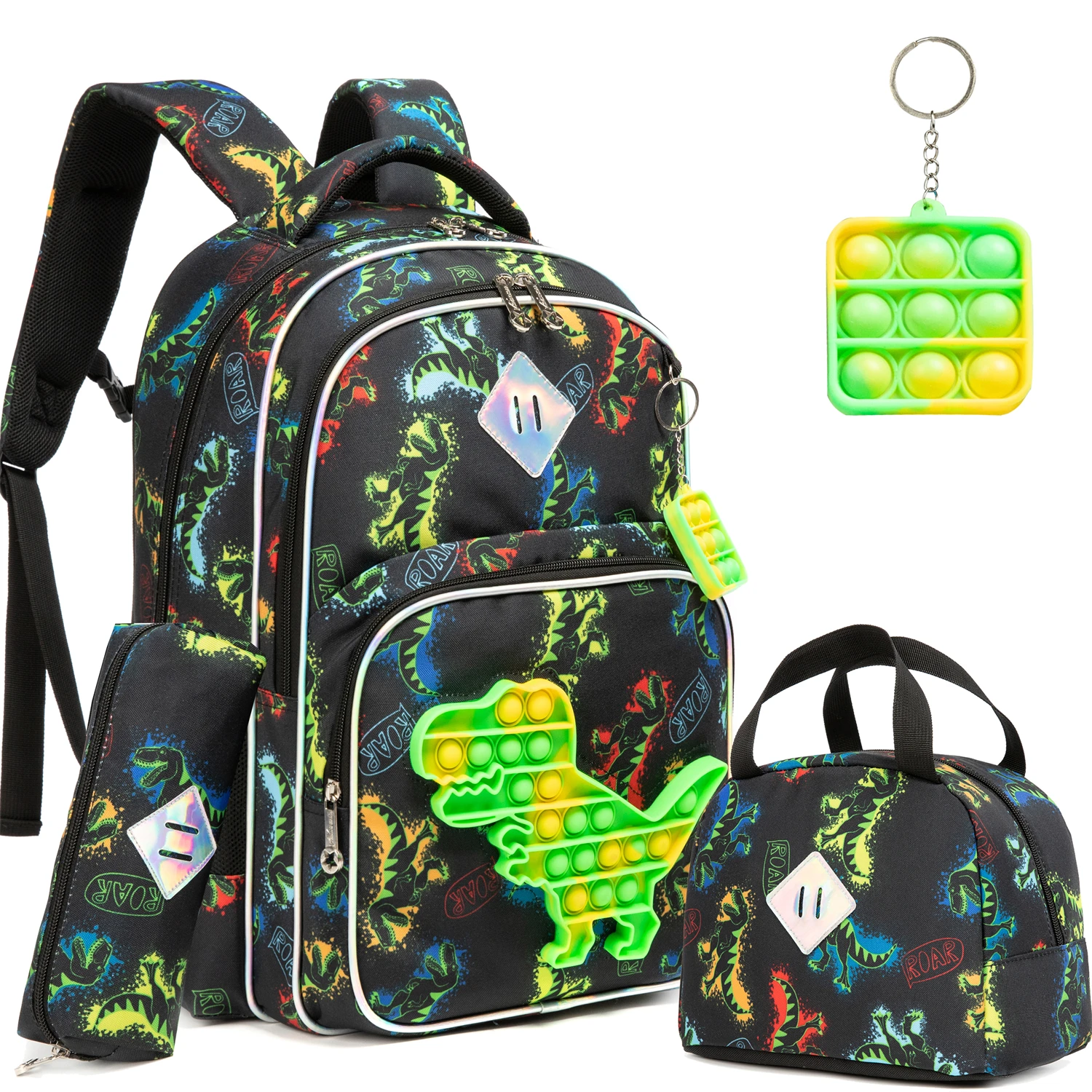 Meetbelify Backpack for Boys School Bag with Lunch Box for Elementary Kindergarten Kids Backpack Set for Boys Age 6-8