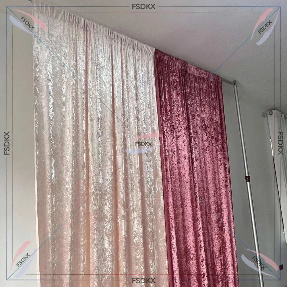 Velvet Stretch Wedding Decoration Drapes Backdrop Curtain Panel