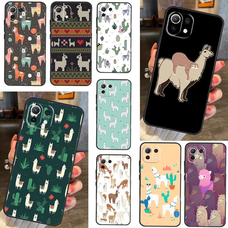 Llama Alpaca Pattern For Xiaomi 11T 12T 13 Pro 12 11 Lite Phone Case For POCO F5 X5 Pro F4 X4 GT F3 M5 X3 Pro