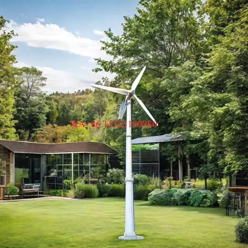 WMWMNU 5kW Horizontal Axis Wind Turbine Generator Easy Installation 220V 380V Off Grid On Grid Wind Power System for Home Use