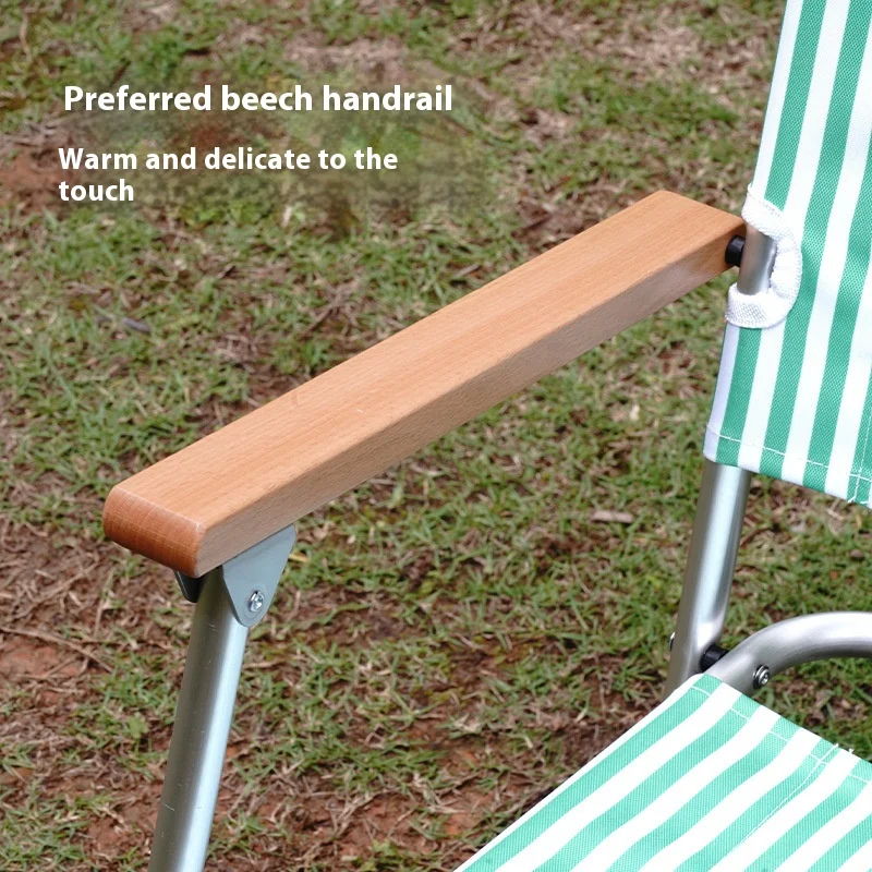 Ultraleichter tragbarer Klappstuhl aus Aluminiumlegierung für Outdoor-Camping, Angeln, gestreift, Strand, Freizeit