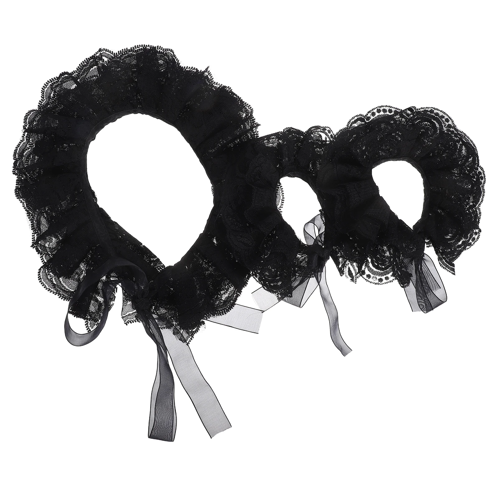 

1 Set Victorian Lace Collar Wrist Cuffs Neck Ruffle Set Ruffle Renaissance Sleeves Costume Theater Party Photography Wedding