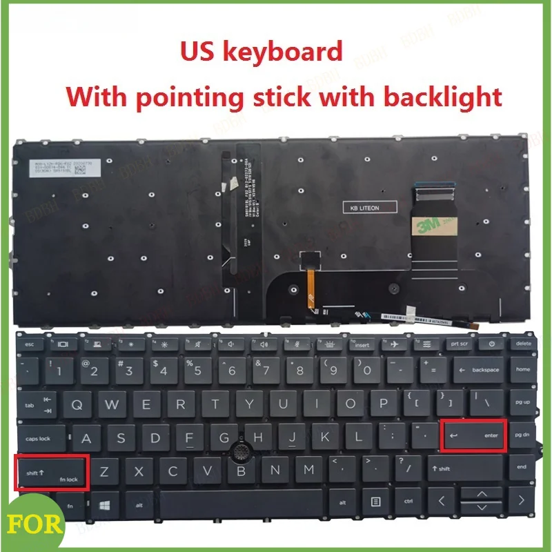 NEW FOR HP Elitebook 840 G7 G8 745 G7 Russian/US/UK/Spanish/Latin/Nordic laptop keyboard With pointing stick NO frame