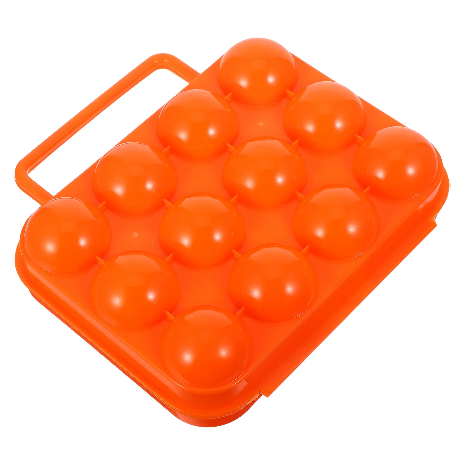 

12 Eggs Portable Folding Handle Egg Carrier Storage Box Durable ABS Plastic Kitchen Outdoor Picnic Camping Green