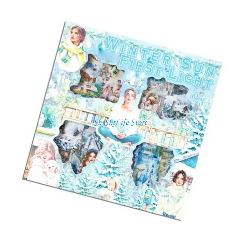 E65E Creatieve Kid Craft Sticker 100 Stuks Lente Zomer Herfst Winter Thema's PET-materiaal met opslagcontainer