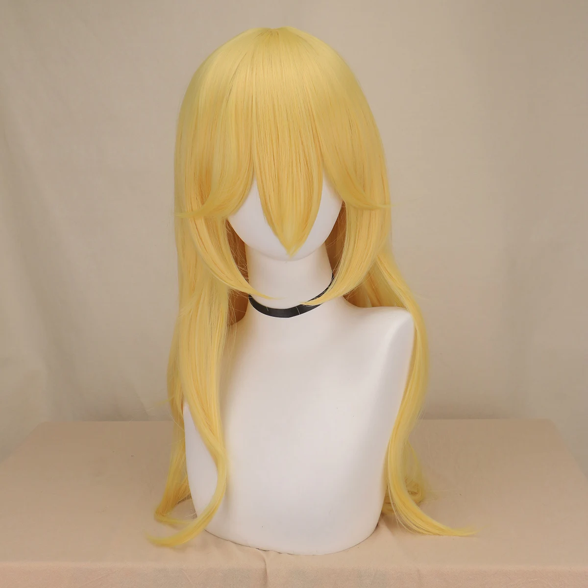 

Желтый длинный вьющийся парик принцессы с волнистыми волосами для женщин и девочек, персиково-русый синтетический волокно, термостойкий парик для косплея