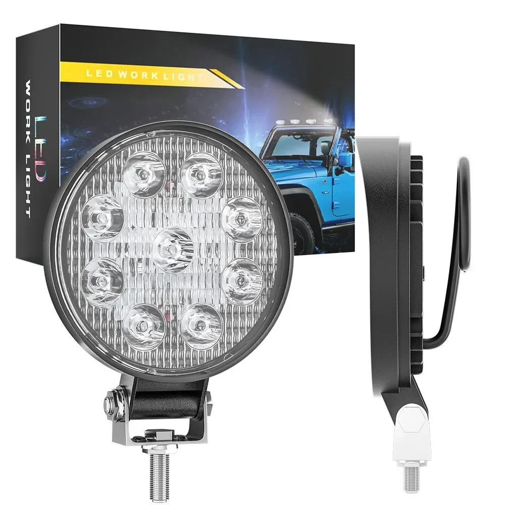 Car led work light Round 4-inch 9led27W driving light spotlights truck engineering agricultural vehicle lighting