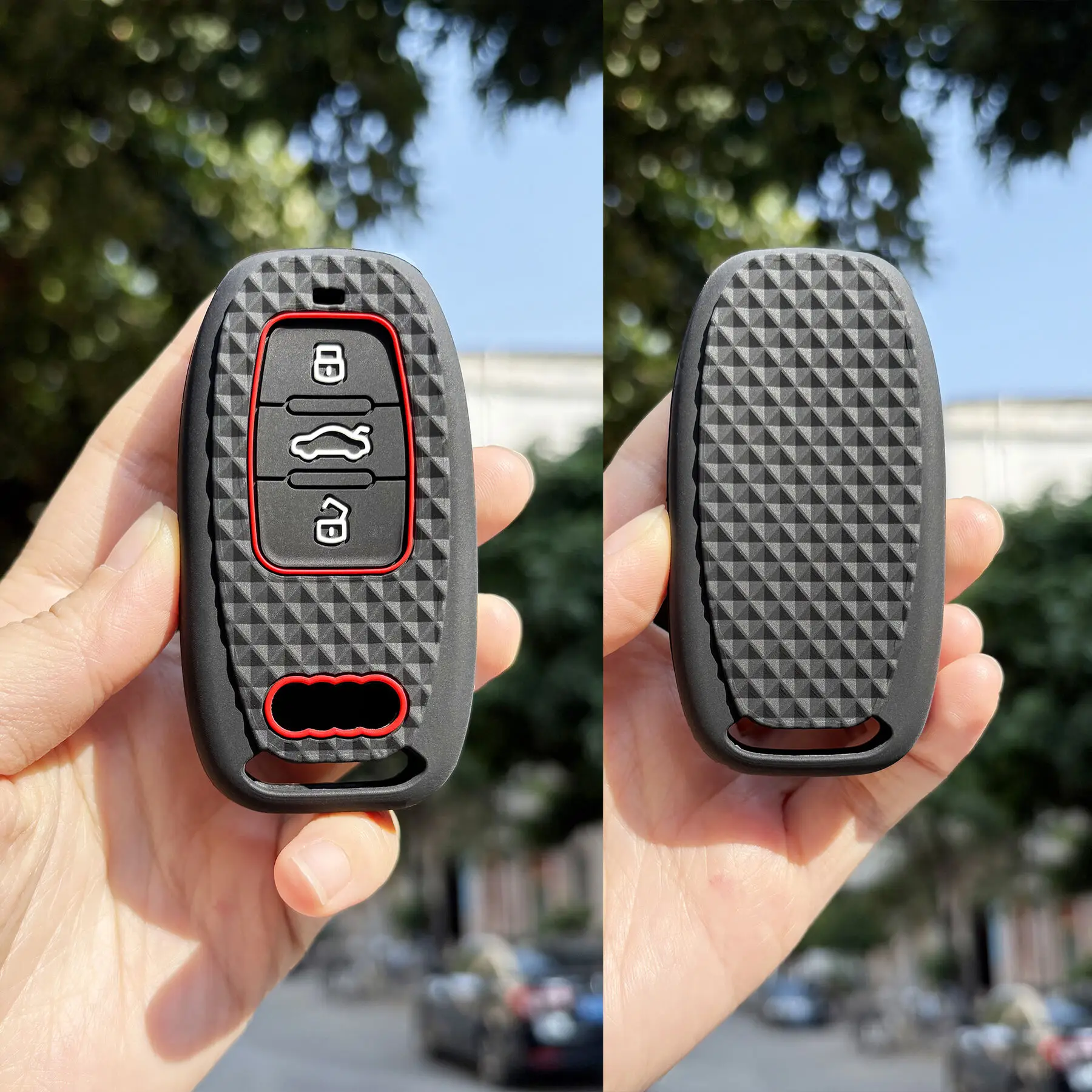 Car Remote Key Case Cover For Audi Q3 Q5 Q7 S4 S6 S7 S8 R8 A1 A3 8V A4 B8 B9 A5 A6 C7 A7 A8 For Voge SR1 Key Holder Accessories view 2