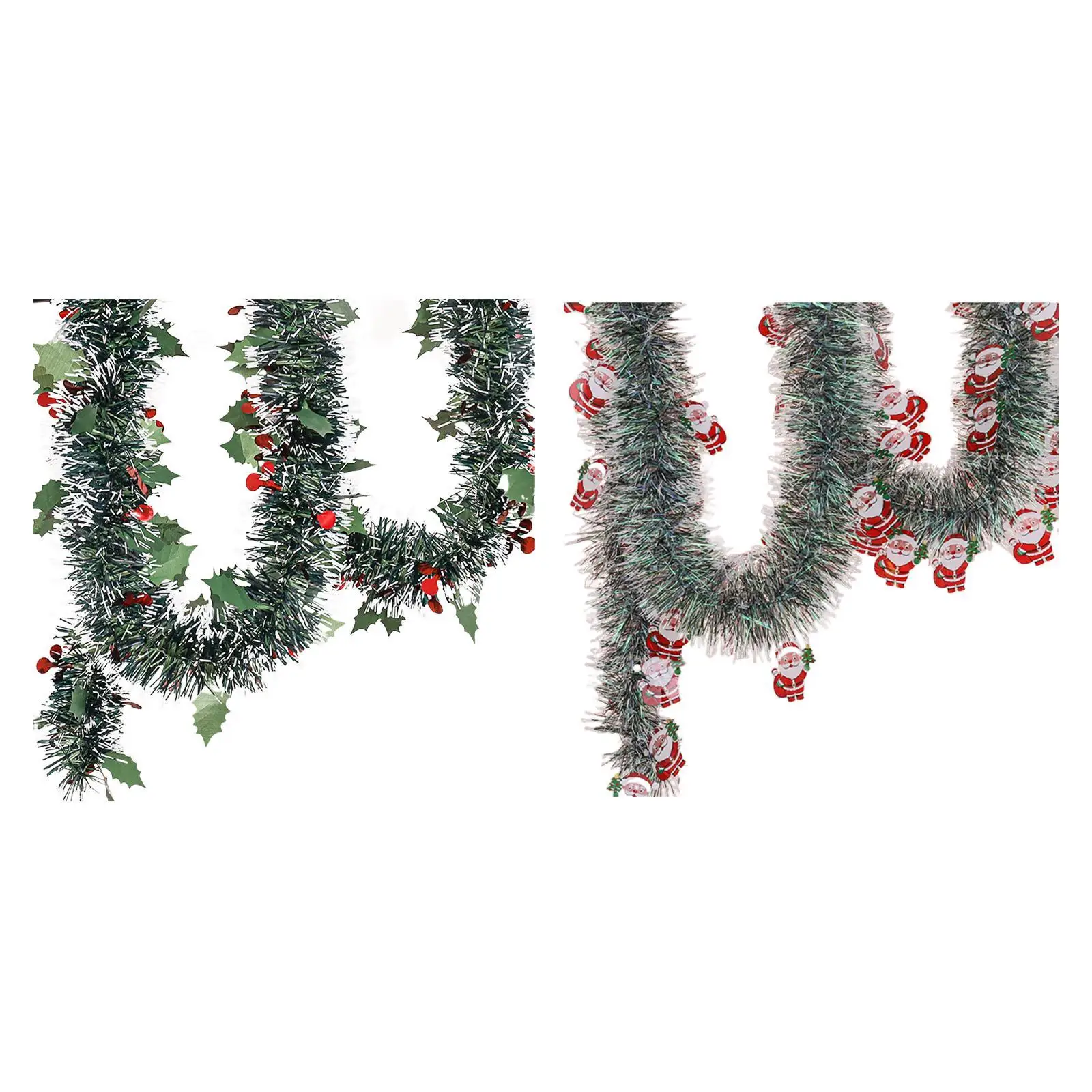 Christmas Tinsel Garland Door Wreath Xmas Fireplace Stairs DIY Decor