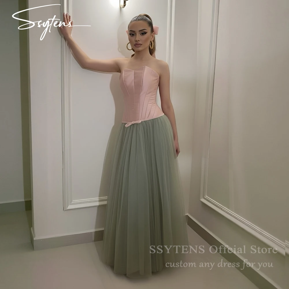 

SSYTENS Fancy 2026 Prom Evening Dresses Sexy Strapless Tulle Wedding Party Dresses New Formal Cocktail Prom Gowns Customized