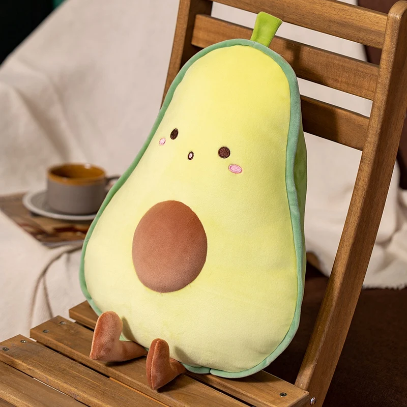 Fruit Avocado Gevuld Kussen Zacht Banaan Knuffel Leuke Cartoon Paddestoel Pop Wortel Pluche Kussen Cadeau voor meisjes