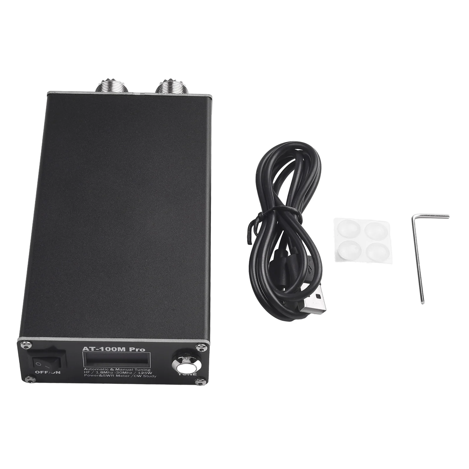 AT100M Pro Antenna Tuner  Standing Wave Meter Wide Compatibility  Compact and Lightweight  Morse Practicing Feature