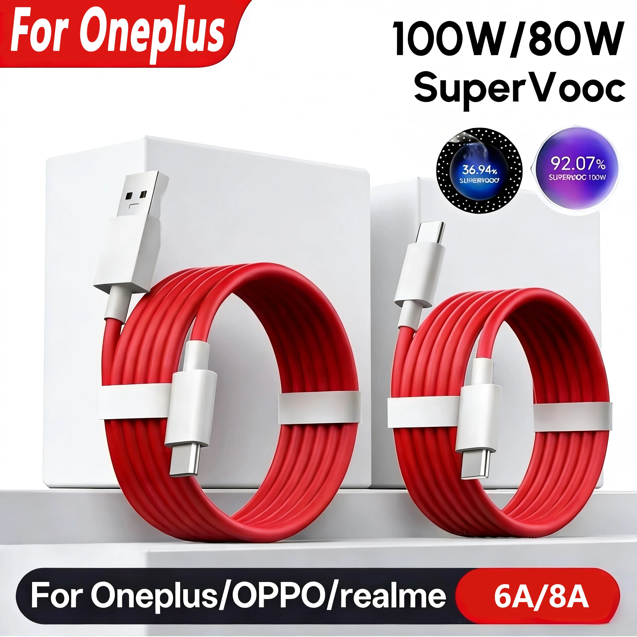 Câble de charge rapide USB-C 65W pour OnePlus, câble de données USB-A compatible avec OnePlus 13, 13T, 11R, Nord 3, CE 2, 12, 12R, 10 Pro, 10R, 10T, Ace 3
