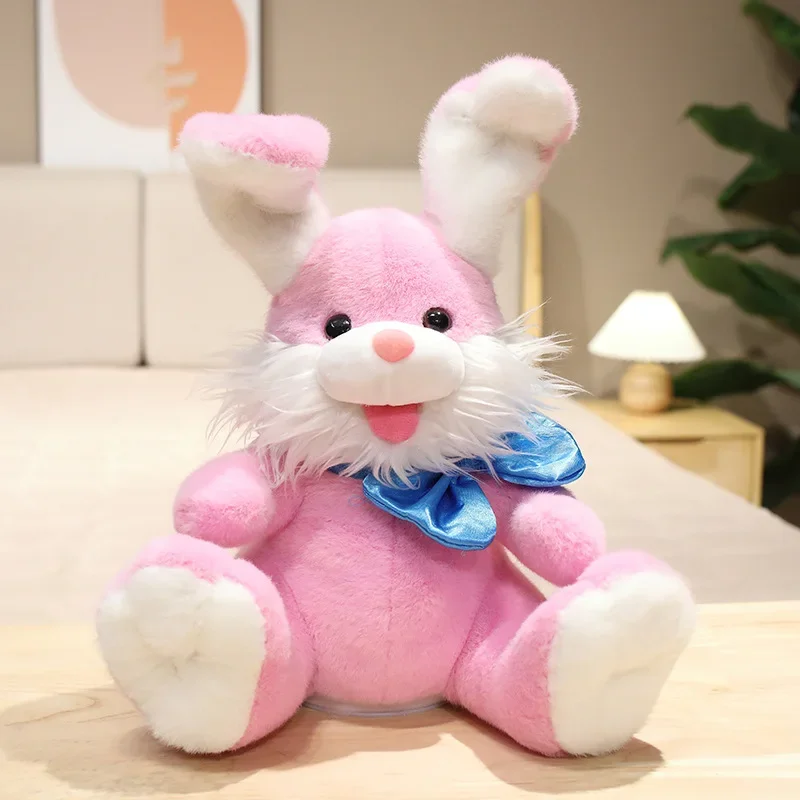 Animal de peluche de conejo de Pascua para niños, juguete interactivo de felpa suave, Peekaboo, Peek a Boo