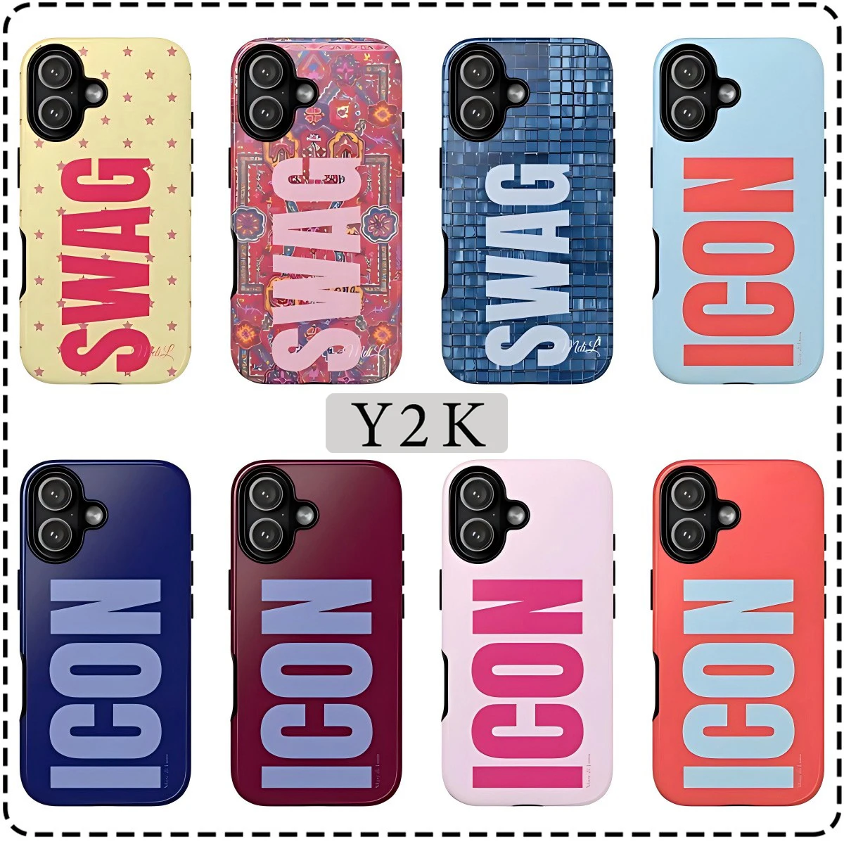 Fashion Swag Icon Phone Case For Samsung Galaxy S20 S22 S23 S24 S25 S26 FE Plus Ultra Edge 4G 5G Luxury Double-layer Back Cover