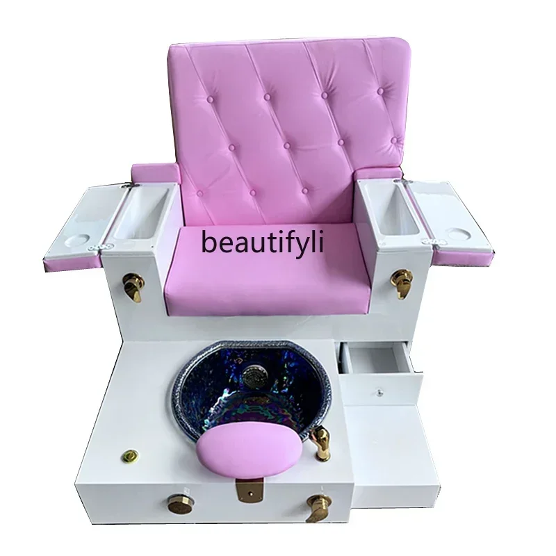 

ls 04 Multifunctional Single Double Foot Bath Nail Beauty Sofa Solid Wood with Surfing Lights