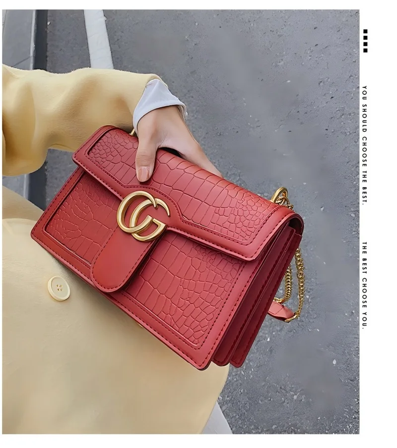 حقيبة يد نسائية راقية موديل 2025، حقيبة سلسلة عصرية وعصرية، حقيبة كروس كلاسيكية ومتعددة الاستخدامات، حقيبة تحت الإبط