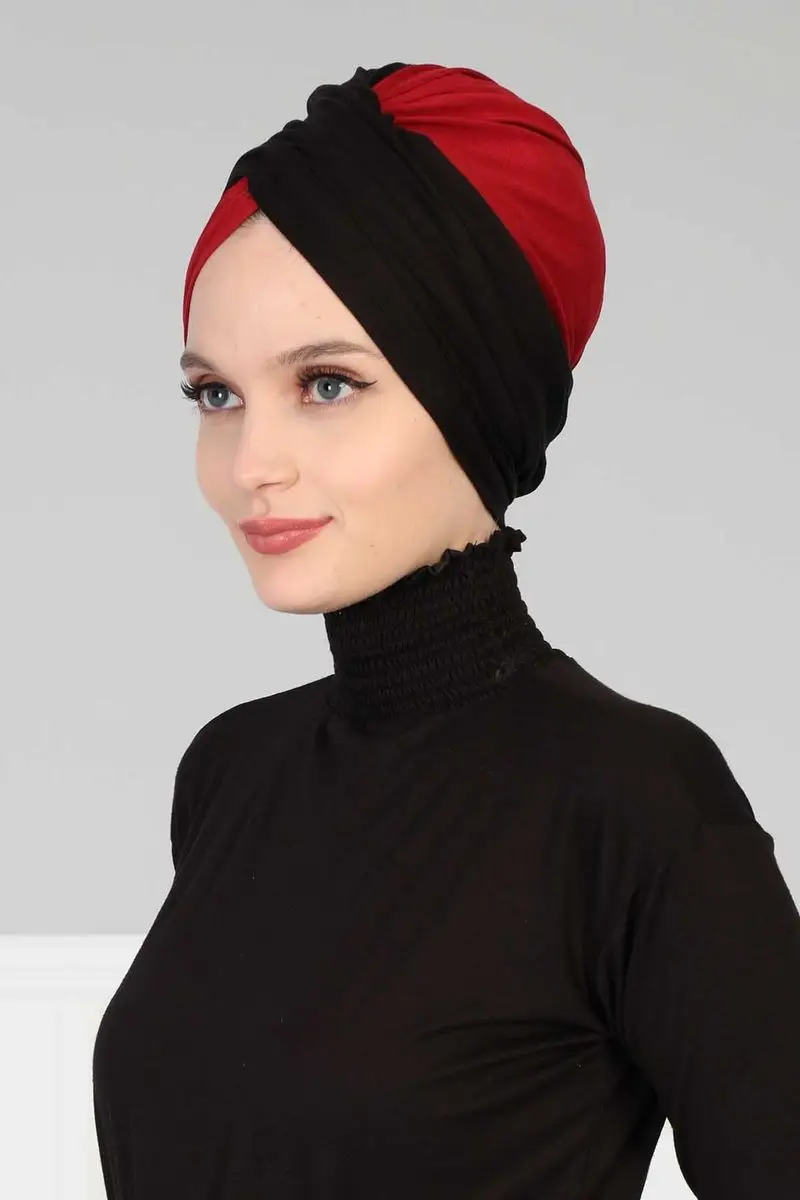 Hijab Bone Twee Kleuren Zwart