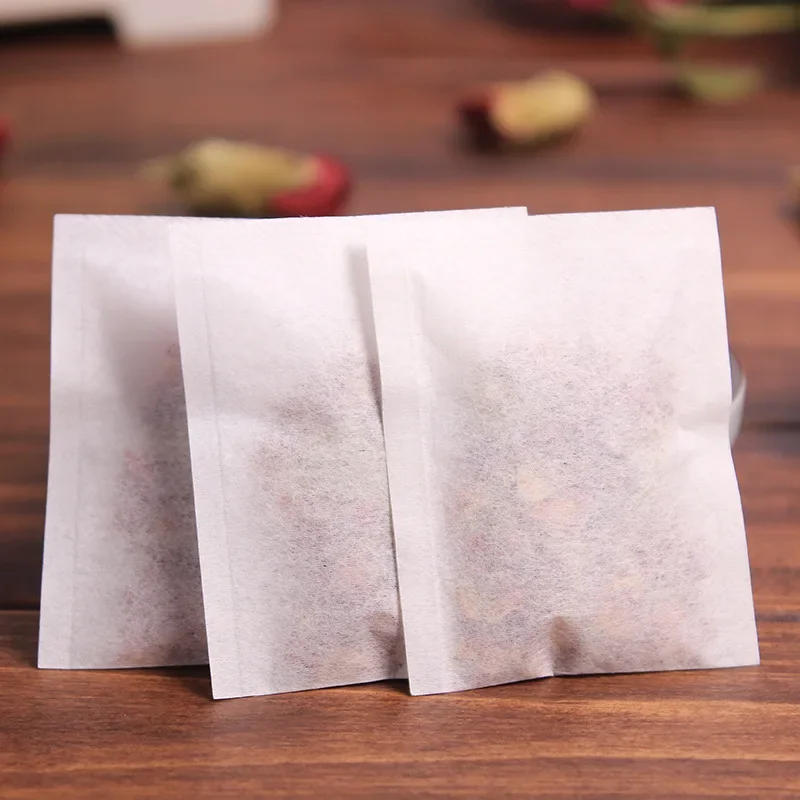 Disposable Heat Sealed Tea Bags Multi Size Empty Filter Bag Coffee Powder Herbal Medicine Biodegradable Filter Paper Bag