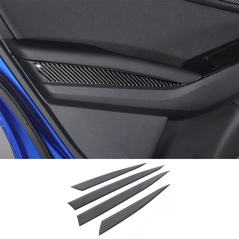 

For Subaru WRX 2021-2023 Soft Carbon Fiber Car Inner Door Panel Trim Strip Car Interior Decoration Accessories