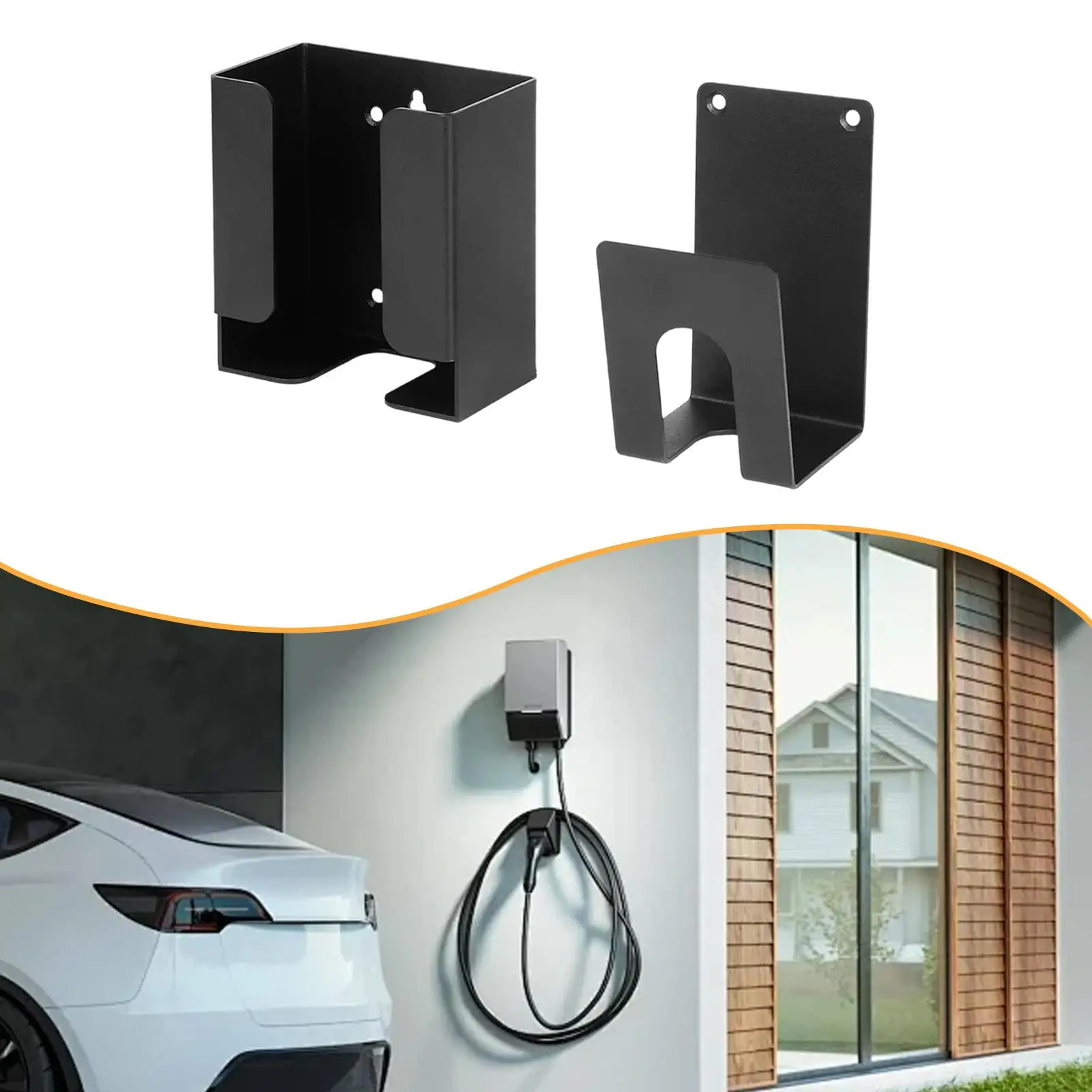 

Wallbox EV Charging Holder Metal Iron Storage Organizer Electric Vehicle Charger Protection for Indoor Outdoor