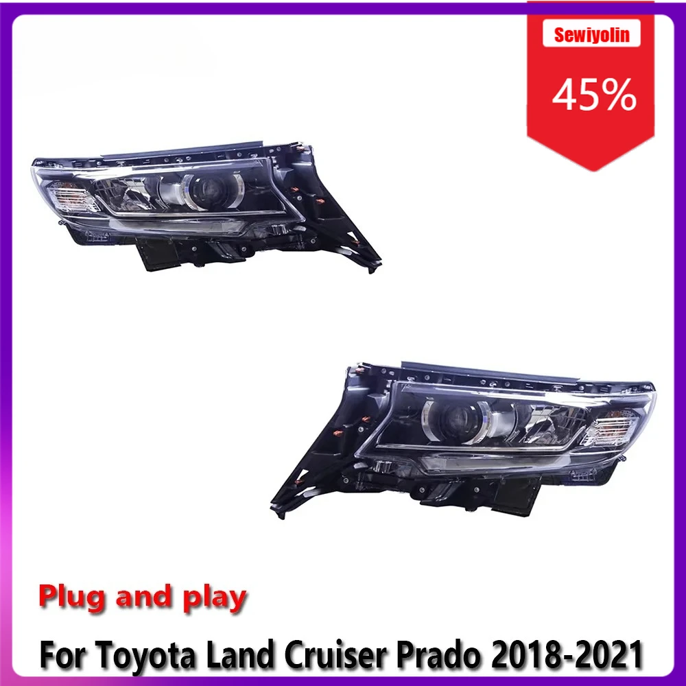 

Автомобильные светодиодные лампы Sewiyolin в сборе для Toyota Prado 2017-2023, противотуманные фары DRL, стоп-сигнал поворота
