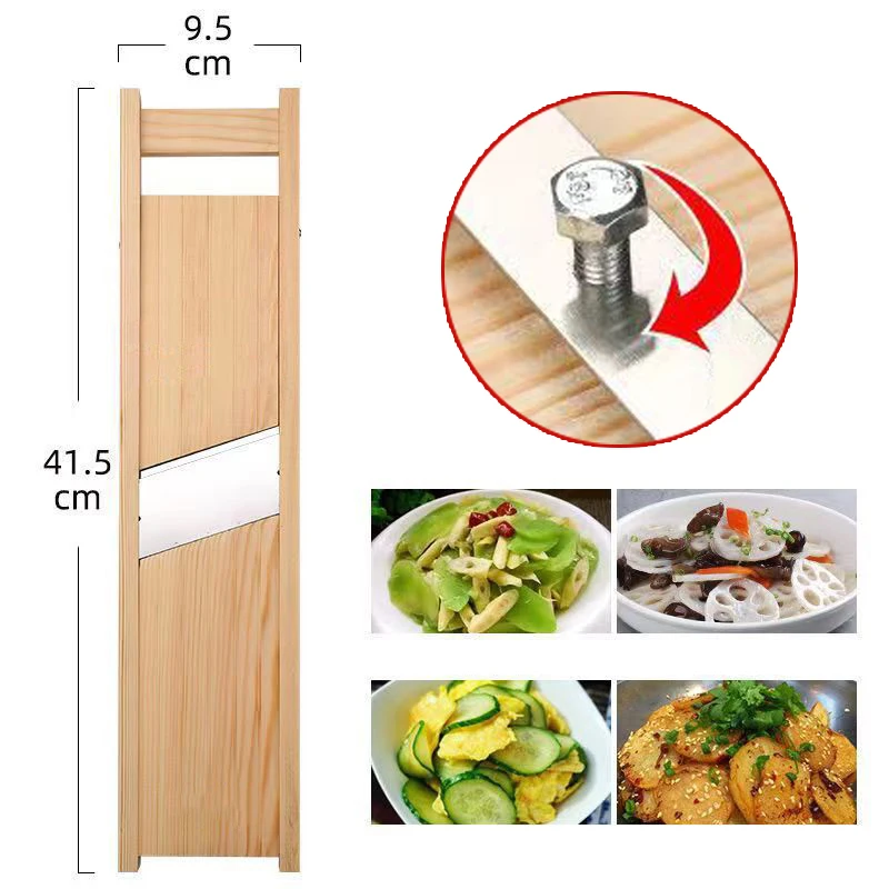 NEW Multifunctionele Wooden Vegetable Cutter With Steel Blade Slicer Potato Peeler Carrot Cheese Grater Kitchen Tools