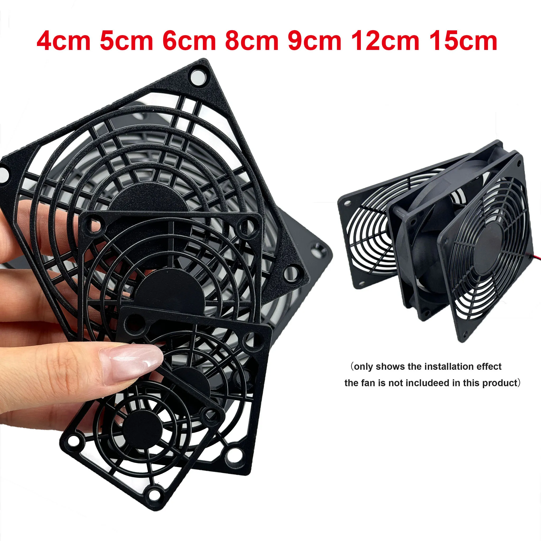 

40mm 50mm 60mm 80mm 120mm PC Fan Dustproof Cover Mesh Grill Guard Protector with Removable Front Plate for PC Case Cooling Fan