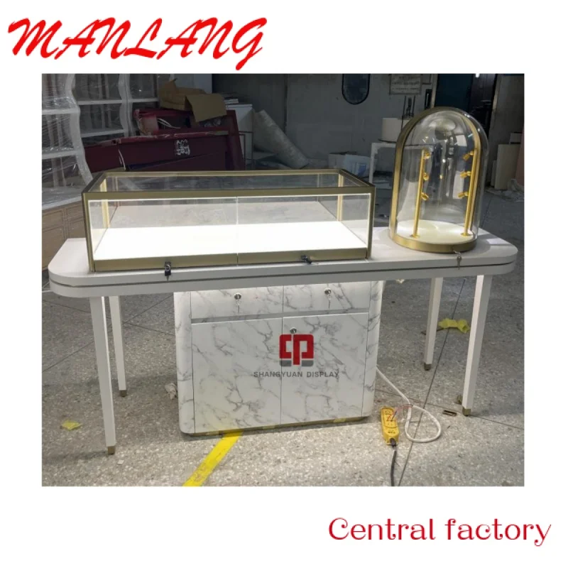 

Custom Modern Best Quality Jewelry Display Marble Jewelry Display Cabinet Jewelry Store Furniture Showcase