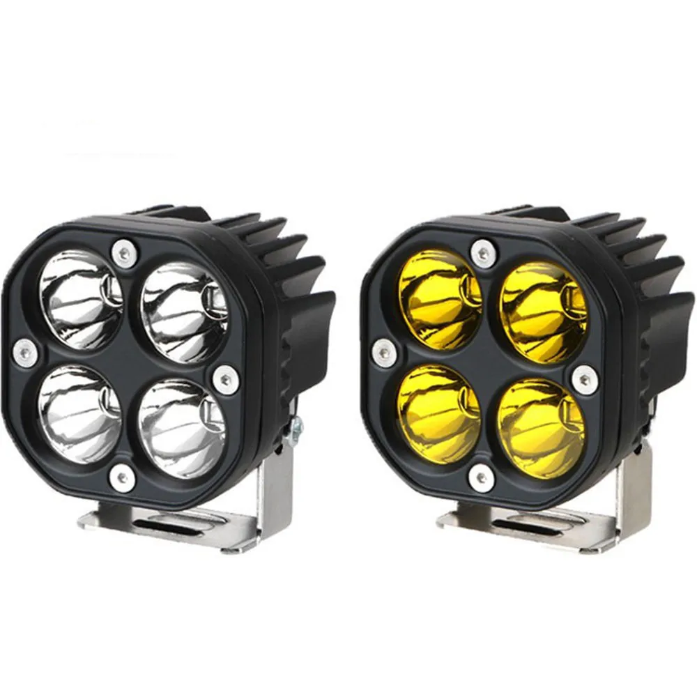 

3inch LED Work Light Bar for Car Yellow Fog Light 4x4 Motocross Tractor Driving Light White Square Spotlight 12V 24V