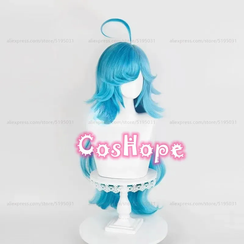 Dolia 코스프레 가발 80cm 긴 새로운 히로인 인어 도리아 가발 블루 가발 코스프레 애니메이션 내열성 합성 가발