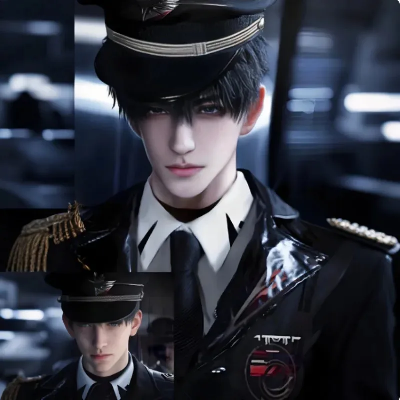 Jogo amor e espaço profundo caleb cosplay trajes xia yizhou frota oficial uniformes chapéu conjunto irmão sobretudo festa carnaval ternos;