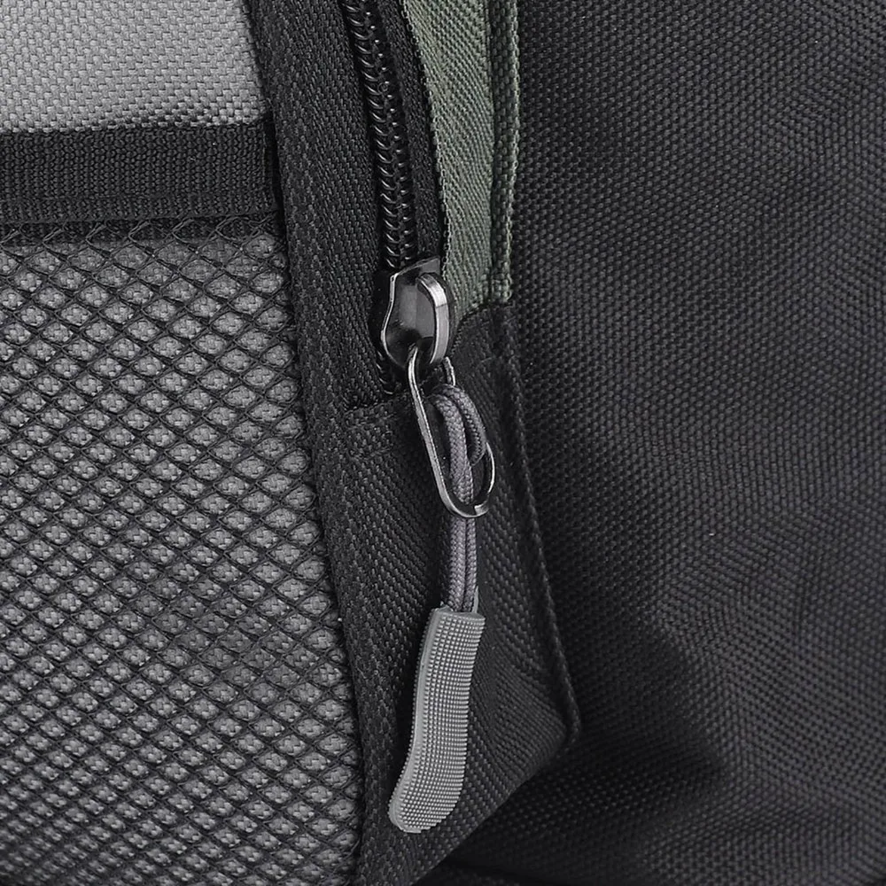 600D Oxford Cloth Fishing Storage Bag with Mesh Pockets Large Capacity Fishing Tackle Bag Detachable Shoulder Strap