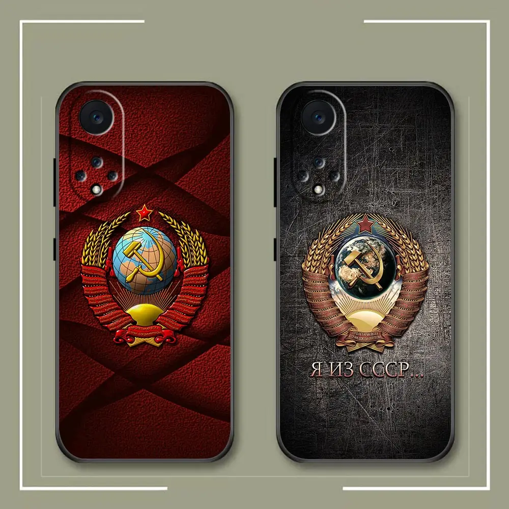 CCCP Two-Headed Eagle Flag Of Russia Funda Case For Huawei NOVA Y90 Y70 Y61 10 9 9 Plus 8 8I 7 7I 6 SE 5 5I 4 3 3I 2S Case Shell